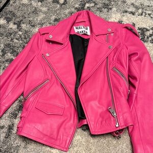 Walter Baker Fuchsia Leather Jacket